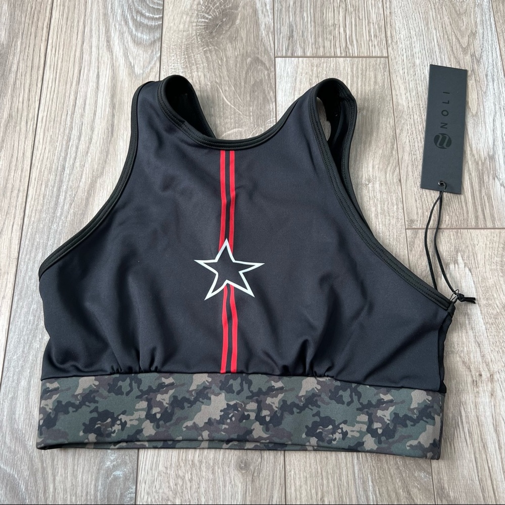 NEW Noli Yoga Aria Bra Rebel Medium star mesh Camo